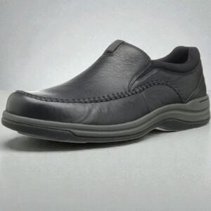 Clarks PORTLAND 2 Black MENS loafers LiKE New SIZE 7.5 SLIP ON